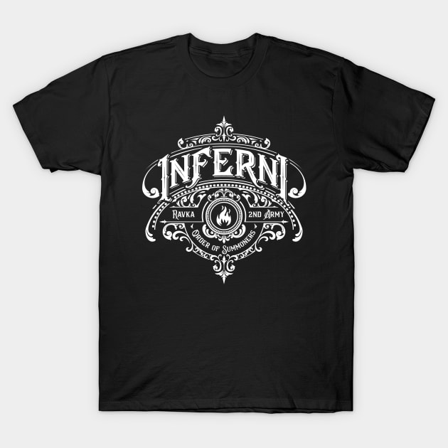 Shadow and Bone: Inferni (monochrome) T-Shirt by firlachiel